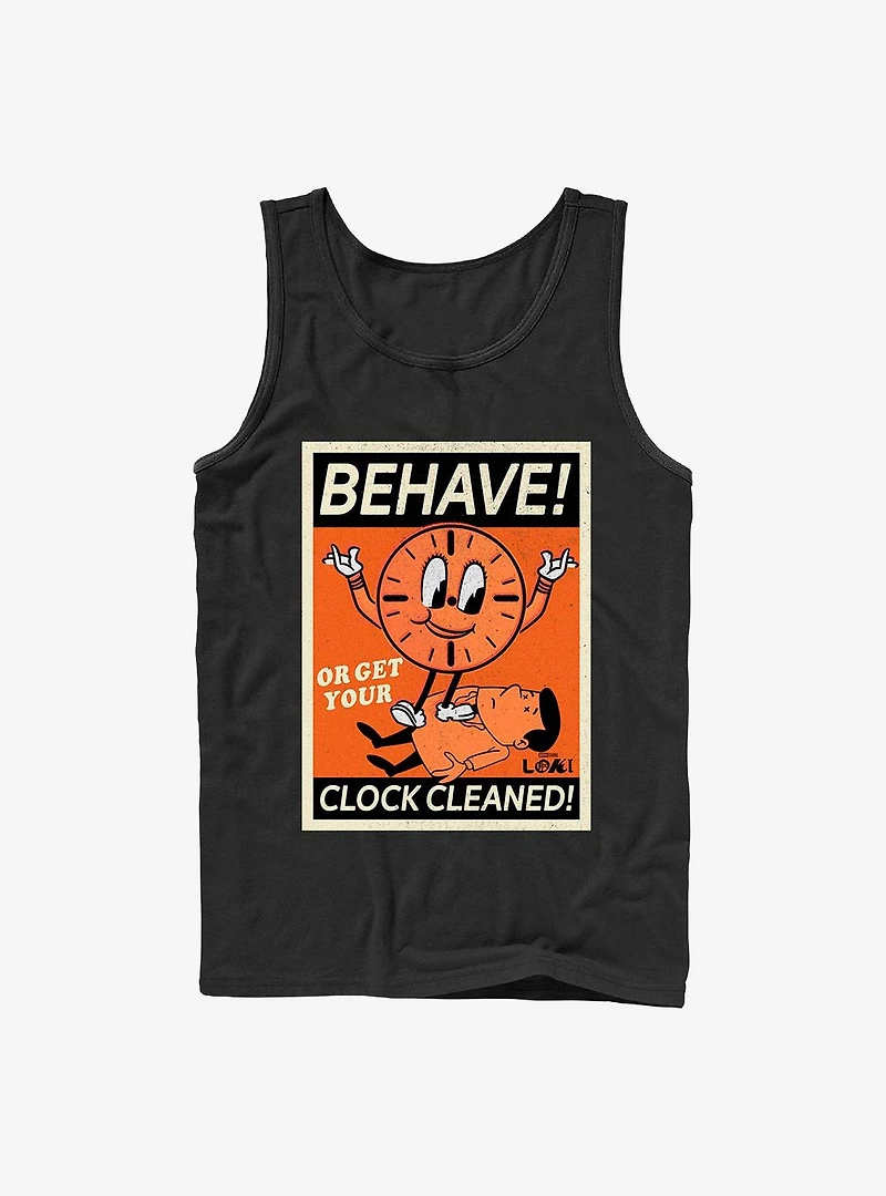 Marvel Loki Behave! Or Get Your Clock Cleaned! Tank