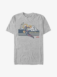 Marvel Captain Sunset Hero Logo T-Shirt