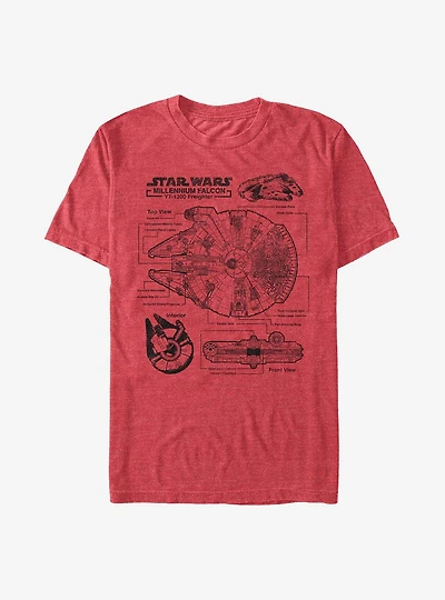 Star Wars Falcon Schematic T-Shirt