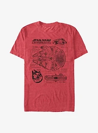 Star Wars Falcon Schematic T-Shirt