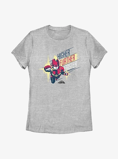 Marvel Captain Powerful Strike Womens T-Shirt