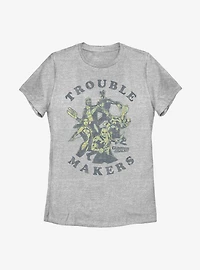 Marvel Guardians Of The Galaxy Trouble Makers Womens T-Shirt