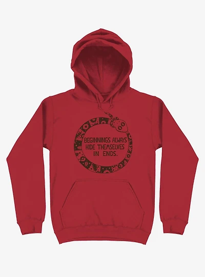 Beginnings Always Hide Themselves Ends Snake Hoodie