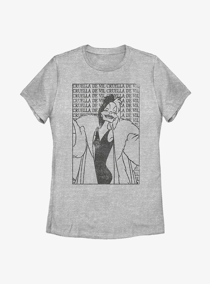 Disney Cruella De Vil Womens T-Shirt