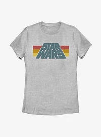 Star Wars Slant Logo Stripe Womens T-Shirt