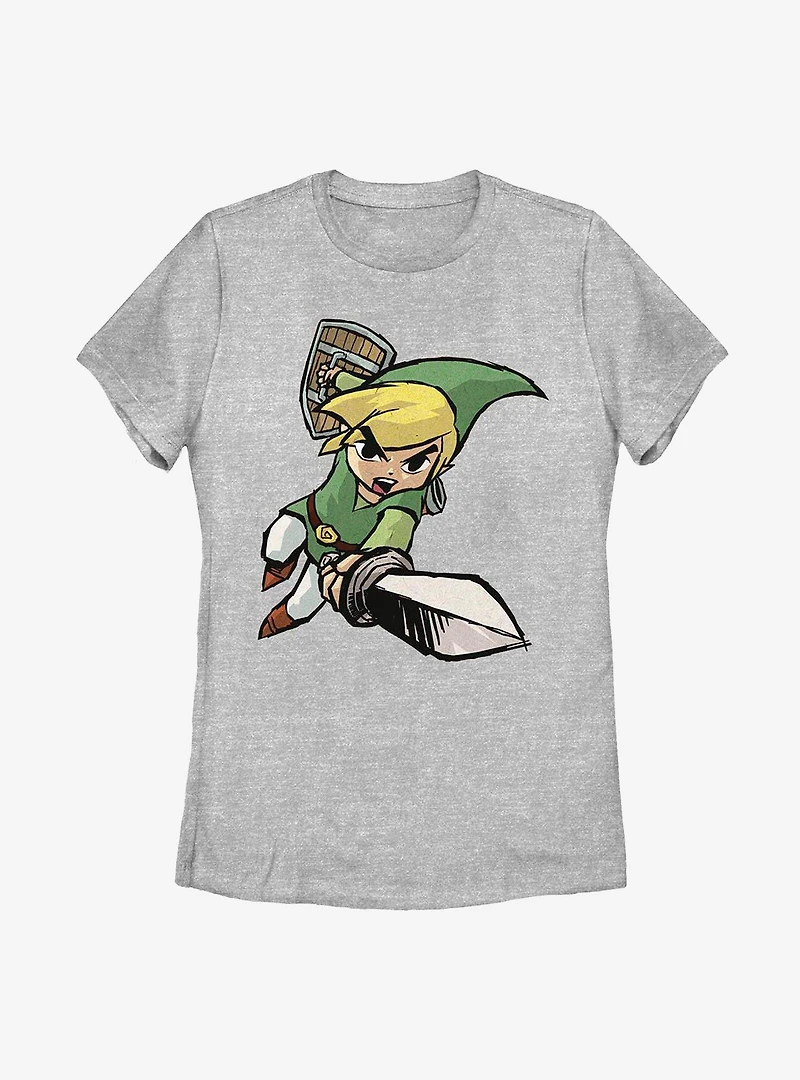 The Legend Of Zelda Link Attack Womens T-Shirt