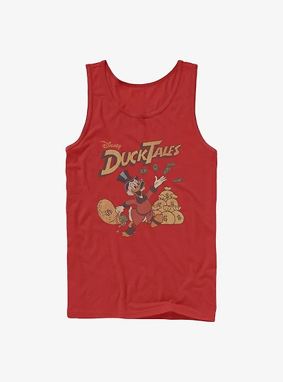 Disney Ducktales Scrooge Throwing Dollars Tank