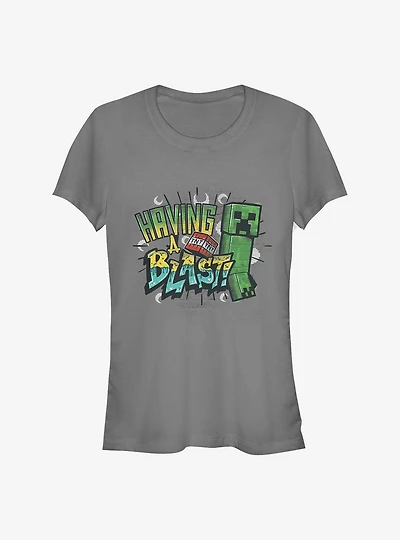 Minecraft Having A Blast Girls T-Shirt