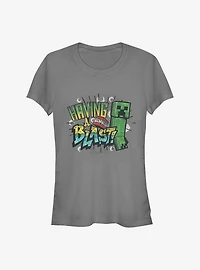 Minecraft Having A Blast Girls T-Shirt