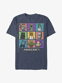 Minecraft 9 Character Boxup With Chicken Jockey T-Shirt