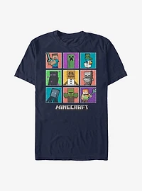 Minecraft 9 Character Boxup With Chicken Jockey T-Shirt