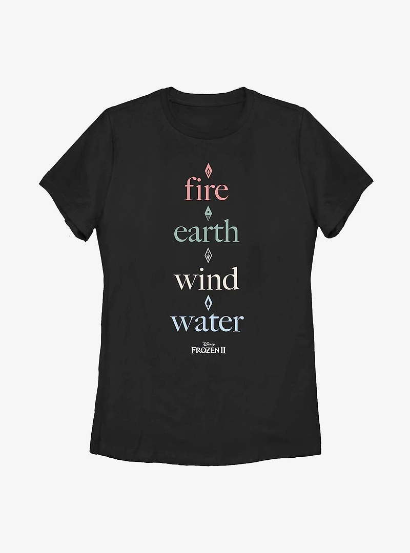 Disney Frozen 2 Simple Elements Womens T-Shirt