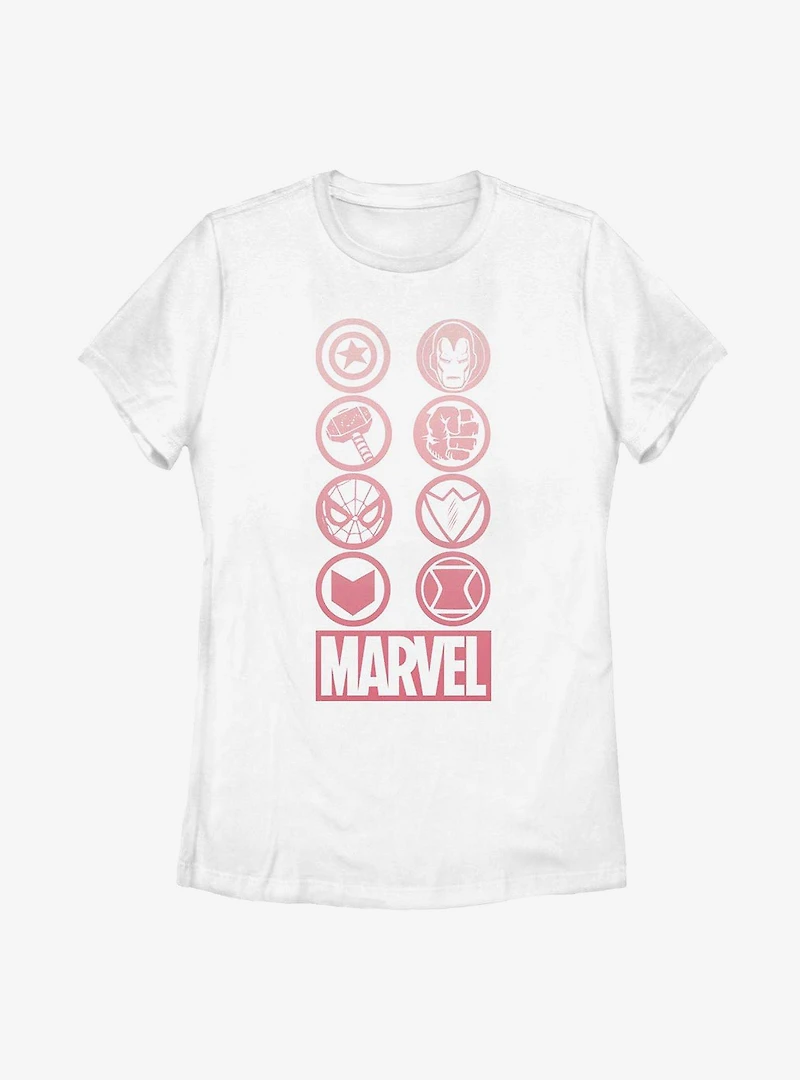 Marvel Avengers Gradient Icons Womens T-Shirt