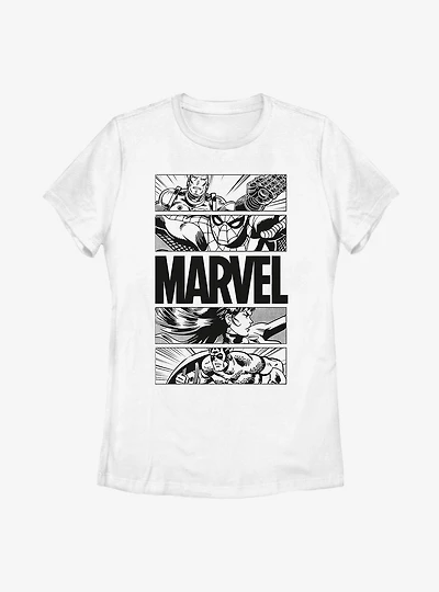 Marvel Avengers Graphic Panels Womens T-Shirt