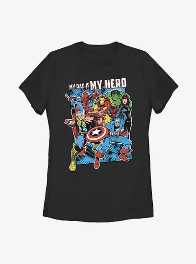 Marvel Avengers Hero Dad Heros Womens T-Shirt