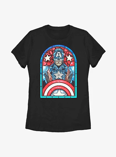 Marvel Captain America Cap Glass Womens T-Shirt