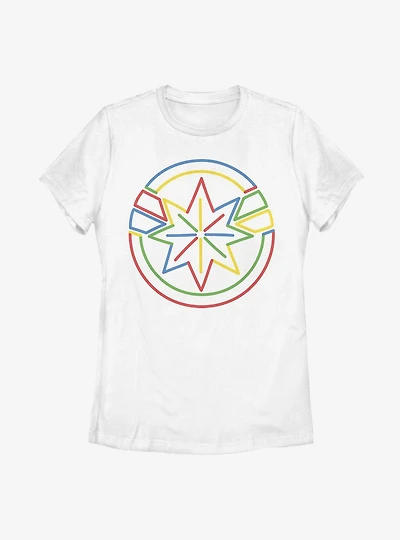 Captain Marvel Colors Womens T-Shirt