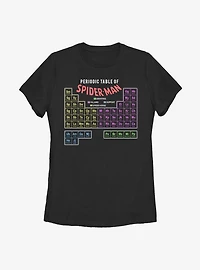 Marvel Spider-Man Spider Man Periodic Table Womens T-Shirt