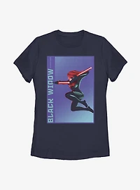 Marvel Black Widow Halftone Womens T-Shirt