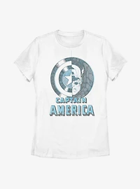 Marvel Captain America Shield Face Womens T-Shirt