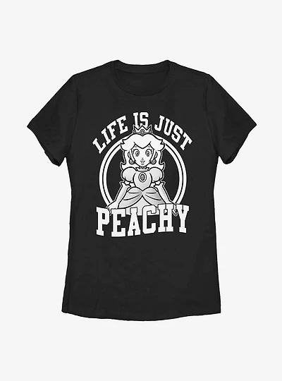 Nintendo Super Mario Just Peachy Womens T-Shirt