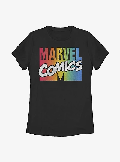 Marvel Comics Spectrum Logo Womens T-Shirt