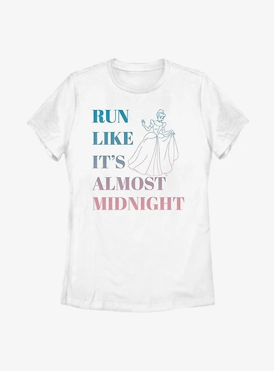 Disney Cinderella Run Like It's Almost Midnight Womens T-Shirt