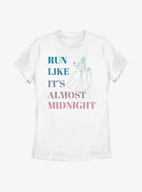 Disney Cinderella Run Like It's Almost Midnight Womens T-Shirt