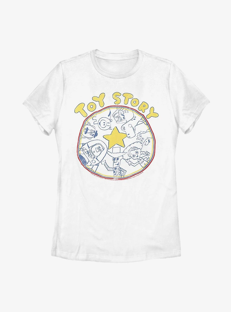 Disney Pixar Toy Story Circle Womens T-Shirt
