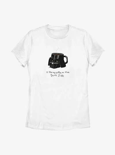 Star Wars Coffee On The Dark Side Womens T-Shirt