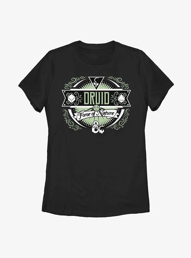 Dungeons & Dragons Druid Label Womens T-Shirt