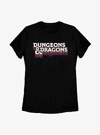 Dungeons & Dragons Logo 70's Retro Colors Womens T-Shirt