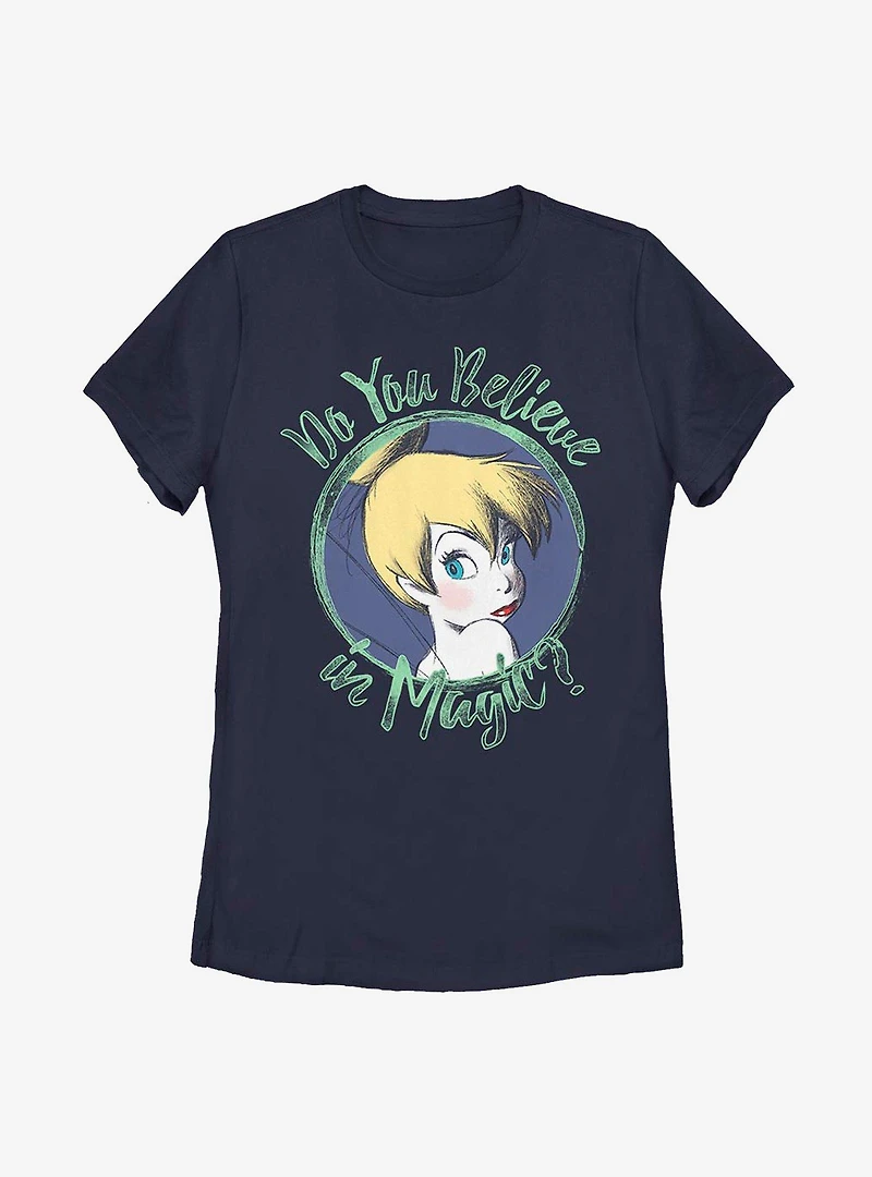 Disney Peter Pan Tinker Bell Believe Tink Womens T-Shirt