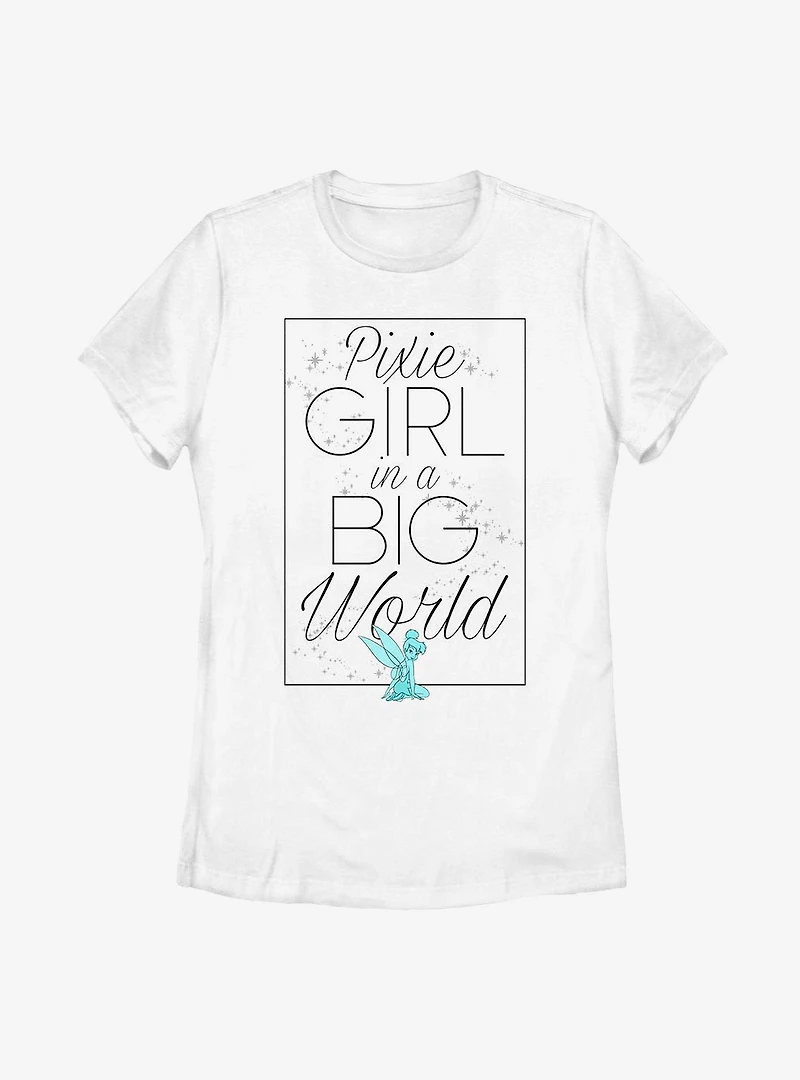 Disney Peter Pan Tinker Bell Big World Pixie Womens T-Shirt