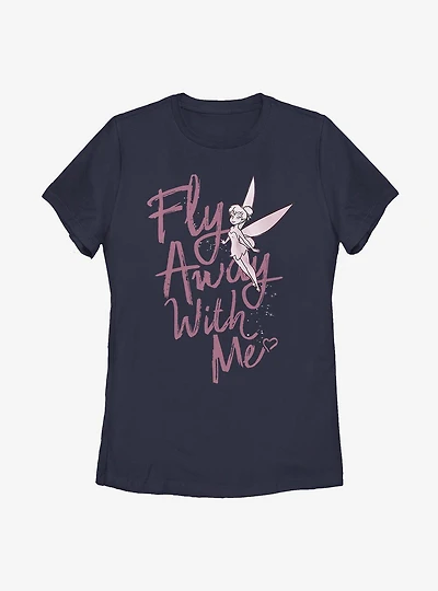 Disney Peter Pan Tinker Bell Fly Away Womens T-Shirt