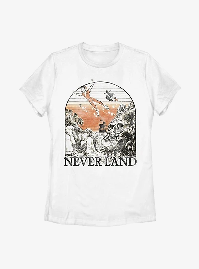Disney Peter Pan Tinker Bell Neverland Sighted Womens T-Shirt