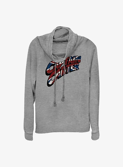 Marvel What If...? Captain Carter Cowlneck Long-Sleeve Girls Top