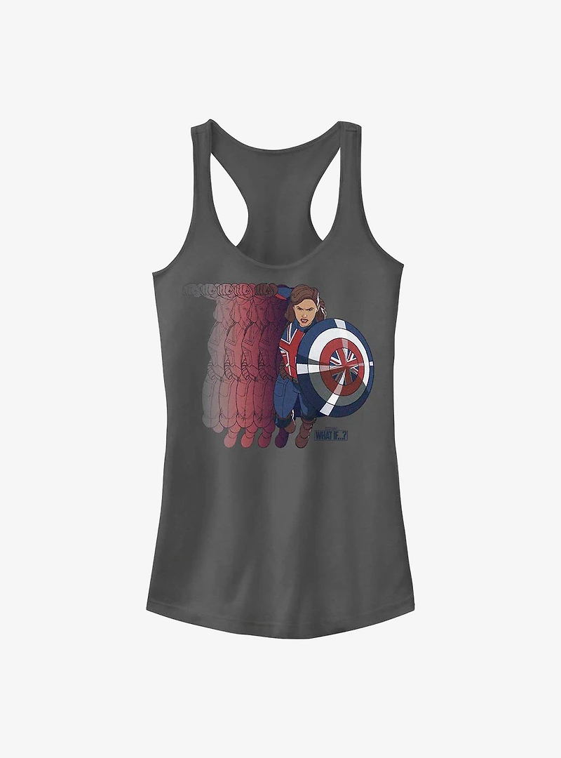 Marvel What If...? Captain Carter Shield Girls Tank