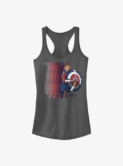 Marvel What If...? Captain Carter Shield Girls Tank