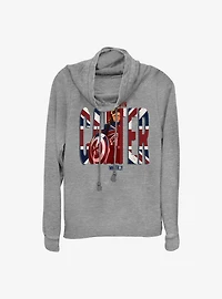 Marvel What If...? Big Carter Cowlneck Long-Sleeve Girls Top