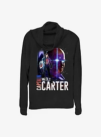 Marvel What If...? The Hydra Stomper Logo Cowlneck Long-Sleeve Girls Top
