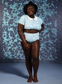 Disney Alice Wonderland Icons High-Waisted Swim Bottoms Plus