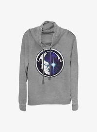 Marvel What If...? The Watcher Circle Frame Cowlneck Long-Sleeve Girls Top