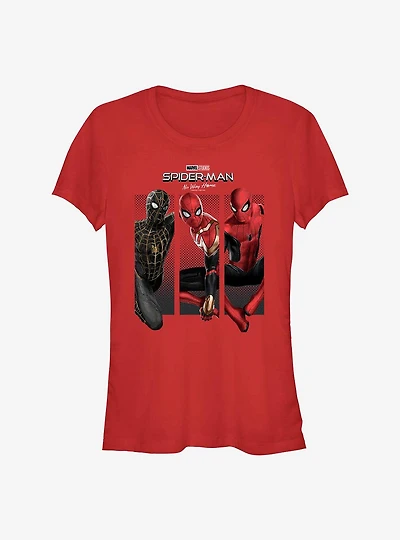 Marvel Spider-Man: No Way Home Three Poses Girls T-Shirt
