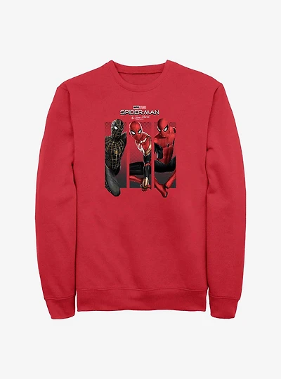 Marvel Spider-Man: No Way Home Three Poses Crew Sweatshirt