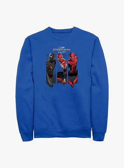 Marvel Spider-Man: No Way Home Three Poses Crew Sweatshirt