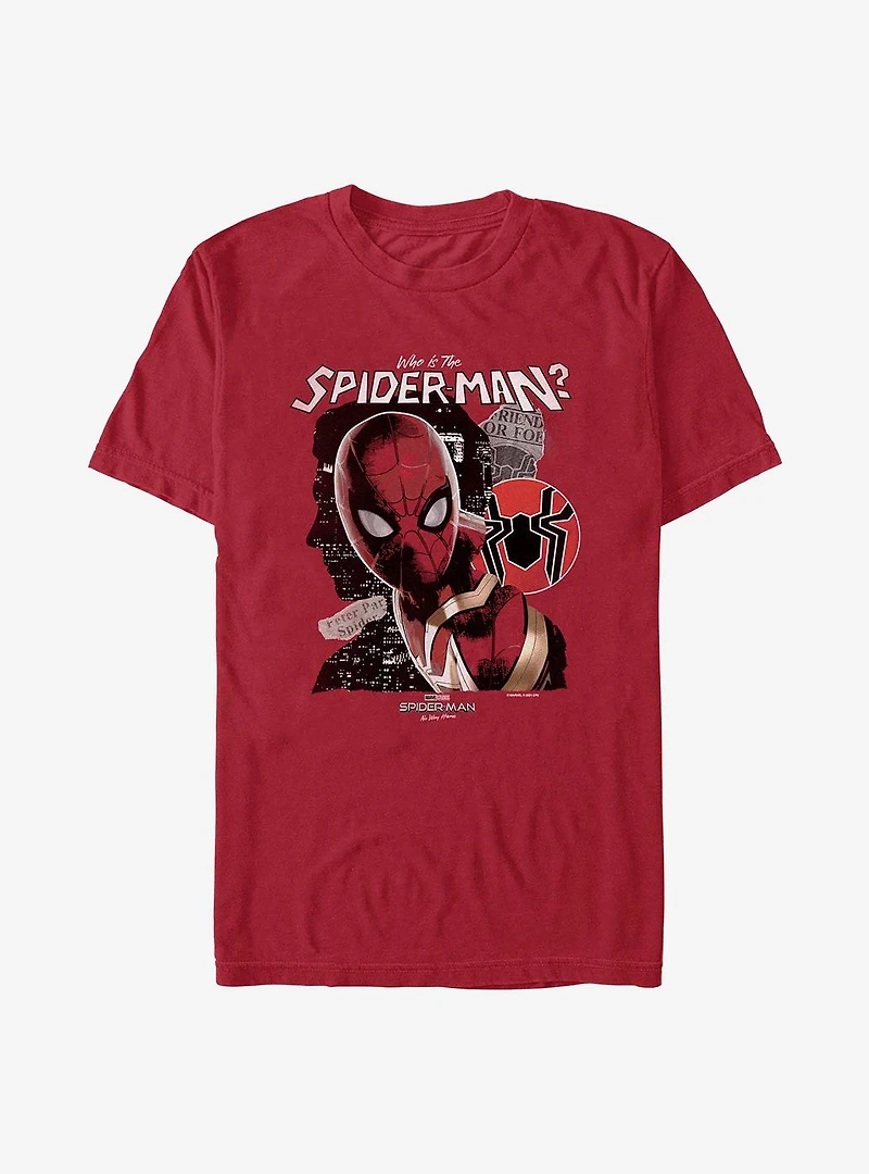 Marvel Spider-Man: No Way Home Who Is He? T-Shirt