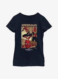 Marvel Spider-Man: No Way Home Three Panel Spidey Youth Girls T-Shirt