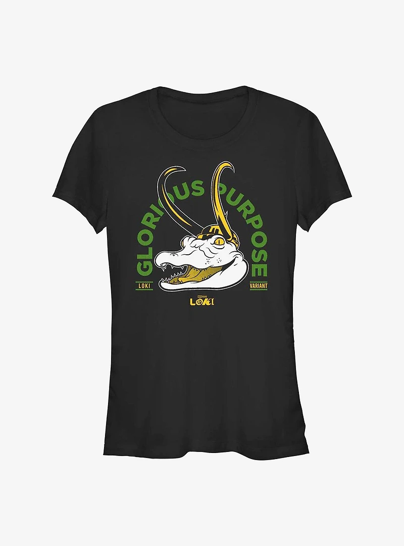 Marvel Loki Gator Glorious Purpose Girls T-Shirt