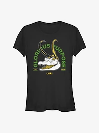 Marvel Loki Gator Glorious Purpose Girls T-Shirt